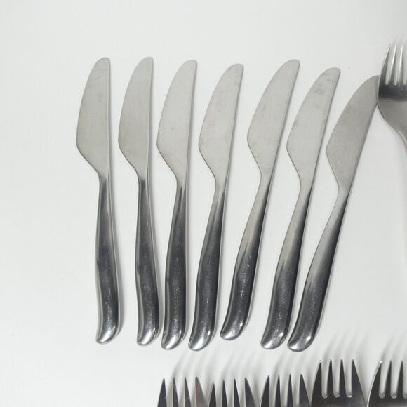 Lauffer Towle Design 2 Stainless Japan 21pc Flatware Lot Forks 18/8 MCM Vintage - Picture 2 of 15